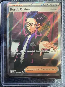 Pokemon Boss's Orders Trainer Full Art Holo Rare Corbeau ASC EN 256/217 Card - Image 1