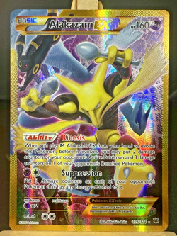 Pokemon TCG Alakazam EX Holo Ultra Rare 2016, 125/124 Card LP - Image 1