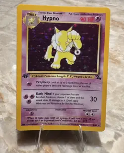 HYPNO 1999 vintage 1ST EDITION 8/62 Rare Fossil Holo Pokemon - Image 2