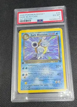 2000 POKEMON ROCKET 1ST EDITION #20 DARK BLASTOISE- NON HOLO PSA 6 - Image 1