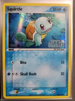Squirtle 63/100 Crystal Guardians Reverse Holo Stamped LP Pokemon TCG - Image 1