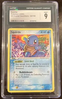 CGC Mint 9 - 2006 Pokemon Ex Crystal Guardians Squirtle - Non Holo 64/100 - Image 1