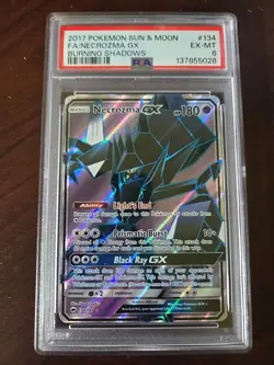 2017 POKEMON SUN & MOON BURNING SHADOWS #134 FULL ART/NECROZMA GX PSA 6 #134 - Image 1