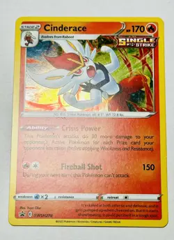 Pokemon TCG Cinderace SWSH278 Cosmos Holo Rare Sword & Shield Black Star Promo - Image 3