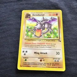 1999 Pokemon Fossil 16/62 Aerodactyl Non-Holo Rare LP/MP. FAST SHIPPING!. - Image 1