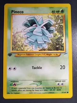 Pineco #77/105 ⭐ 1st Edition ⭐ 2002 Pokemon Neo Destiny ⭐Non-Holo⭐WotC ⭐ NM - Image 1
