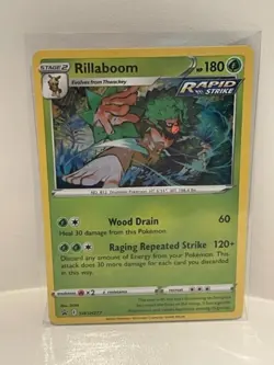 Pokemon TCG CROWN ZENITH RILLABOOM HOLO PROMO SWSH277 - Fast - Image 1