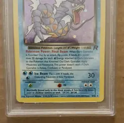Pokemon Dark Gyarados 8/82 PSA 8 Holo Team Rocket 2000 - Image 4