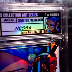 Nessa Waifu Card Encased #06/99 Gold Demigoddess Collection SLAB Pokemon Trainer - Image 3
