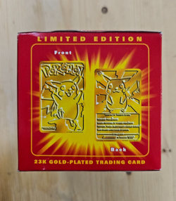 1999 Burger King Pokemon Pikachu 23k Gold Plated Trading Card/Pokeball *Sealed* - Image 2