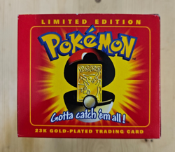 1999 Burger King Pokemon Pikachu 23k Gold Plated Trading Card/Pokeball *Sealed* - Image 3