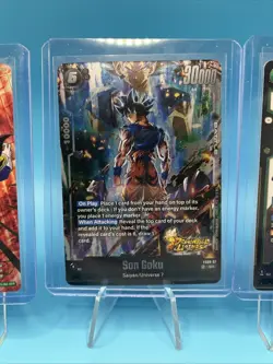 3 Card lot - Son Goku FS09-07 SR Foil Dragon Ball Super Fusion World NM - Image 2