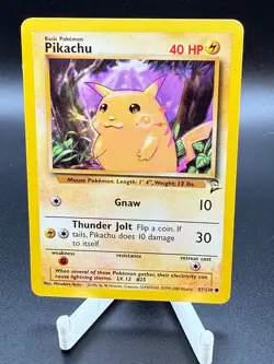 Pikachu 87/130 - Base Set 2 - Vintage WOTC Pokemon Card - LP Collectible Card - Image 1