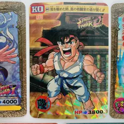 STREET FIGHTER II ZERO Rare Card Bandai Capcom CHUN-LI RYU GOKI HOLO japanese - Image 5