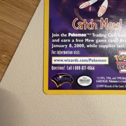 Catch Mew WOTC Movie Promo Pokemon Card Vintage - Image 2