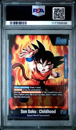 PSA 10 Son Goku : Childhood FB06-025 Leader Alt Card Rivals Clash LOW POP - Image 2