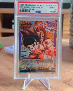 PSA 10 Son Goku : Childhood FB06-025 Leader Alt Card Rivals Clash LOW POP - Image 3