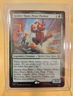 Spider - Ham - Peter Porker - Marvel's Spider-Man Rare Card Magic The Gathering - Image 1