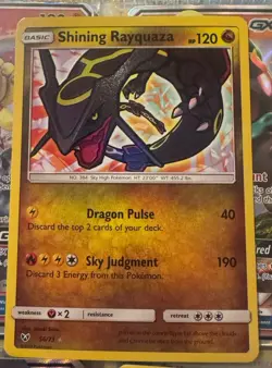 Pokemon Shining Legends Basic Card Shining Rayquaza 56/73 Regular English - Image 1