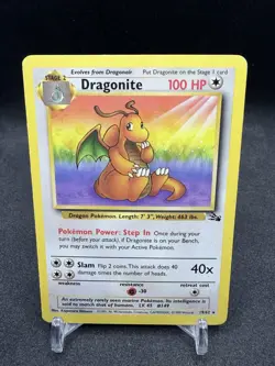 Dragonite - 19/62 - Pokemon Fossil Unlimited Rare Card WOTC LP - Image 1