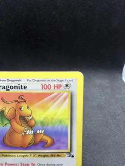 Dragonite - 19/62 - Pokemon Fossil Unlimited Rare Card WOTC LP - Image 2