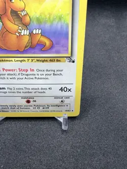 Dragonite - 19/62 - Pokemon Fossil Unlimited Rare Card WOTC LP - Image 5