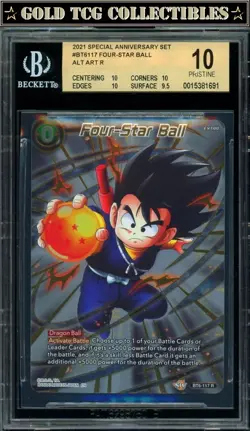BGS 10! ⭐ Four-Star Ball Son Goku 4 Promo Card DBS DBZ Z Super - Image 1