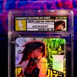 Midnight Waifu Card Encased #46/99 Gold Foil Demigoddess Collection SLAB MHA - Image 2