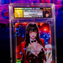 Yumeko Waifu Card Encased #10/99 Gold Foil Demigoddess Collection SLAB Kakegurui - Image 3