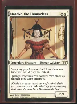 Masako the Humorless Rare Champions of Kamigawa LP Magic the Gathering MTG - Image 1