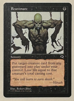 Reanimate Tempest MTG Lightly Played (LP) Magic Regular Black - Image 1