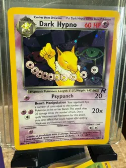 Pokemon TCG DARK HYPNO #9/82 HOLO! No Swirl! Team Rocket - Image 1