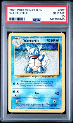 Pokemon Classic Collection Wartortle Holo CLB 002/034 PSA 10 - Image 1
