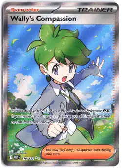 Wally's Compassion 176/132 Ultra Rare Mega Evolution Pokemon - Image 1