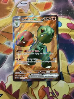 Scovillain ex NM 216/191 Sv08: Surging Sparks Pokemon TGC Holo - Image 1