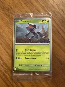 Genesect - 008/094 - Cosmos Holo - Stamped Promo - Phantasmal Flames - SEALED - Image 1