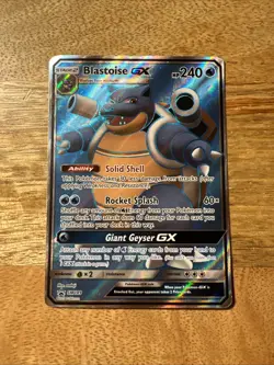 2019 Pokemon TCG Blastoise GX Black Star Promo SM189 - Image 1