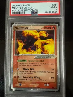 🔥 Pokemon Moltres ex 031 Black Star Promo Holo EX PSA 4 Nintendo 🔥 - Image 1