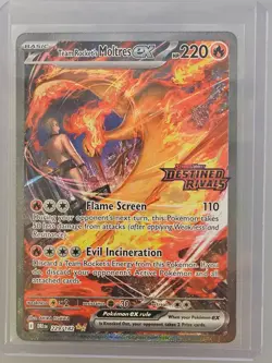 2025 Pokemon—Team Rocket's Moltres EX #229 Destined Rivals—SIR Holo (Stamped) - Image 1