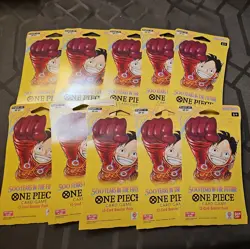 10 SLEEVED BOOSTER BLISTER PACK LOT - One Piece OP-07 500 YEARS IN THE FUTURE - Image 1