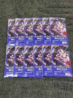 12x One Piece OP-14 THE AZURE SEA’S SEVEN Sleeved Blister Booster Packs Sealed - Image 1