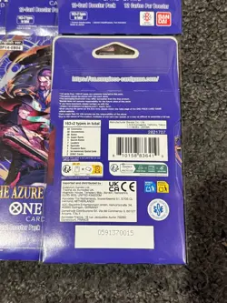 12x One Piece OP-14 THE AZURE SEA’S SEVEN Sleeved Blister Booster Packs Sealed - Image 3