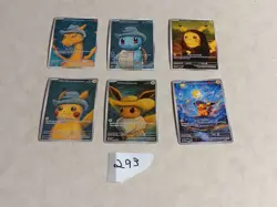 6 Pokemon x Van Gogh Black Star Promo ACG Art Card - read description - Image 1