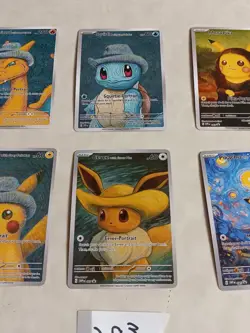 6 Pokemon x Van Gogh Black Star Promo ACG Art Card - read description - Image 3