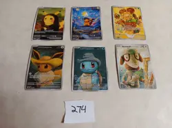 6 Pokemon x Van Gogh Black Star Promo ACG Art Card - read description - Image 1