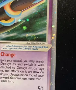 Pokemon Card-Deoxys Ex-93/106-ENG-Ex Emerald -Holo-LP-SWIRL - Image 2