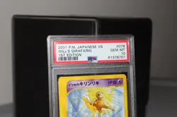 Pokemon Japanese PSA 10 Will's Girafarig 1st Edition VS Series Graded Card - Image 3