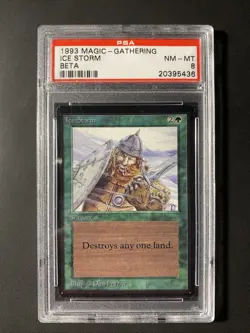 PSA 8 1993 MTG Magic The Gathering Beta Ice Storm (Pop 16) NM - Image 1