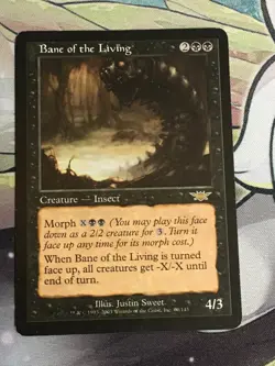 C4907 MAGIC THE GATHERING MTG LEGION BANE OF THE LIVING #60 RARE MP - Image 1