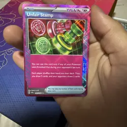 Unfair Stamp 165/167 Twilight Masquerade ACE SPEC Trainer Holo Pokemon TCG NM/M - Image 1